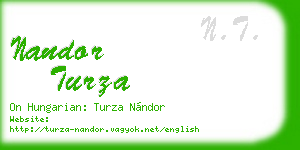 nandor turza business card